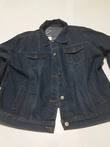 Womens Blue Long Sleeve Casual Denim Jacket Asian 3XL - Picture 1 of 8