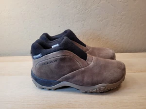 Zapato Zueco para Nieve Salomon Contagrip De Colección Gamuza Tostada Sin Cordones, Para Mujer Talla 9 EE. UU. - Imagen 1 de 7