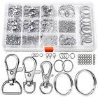 Swivel Lanyard Snap Hooks and Split Key Rings Chain Hook Keychain for DIY Crafts