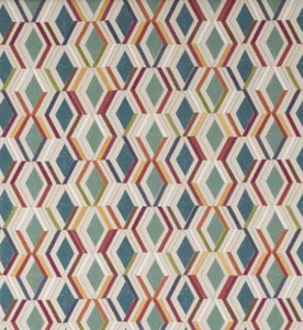 JANE CHURCHILL CURTAIN FABRIC DESIGN Luna 2.6 METRES MULTI LINEN BLEND - Picture 1 of 9