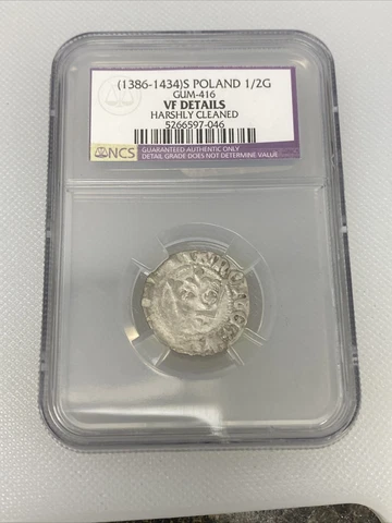 1386 1434 Poland 1/2 G VF Details Cover
