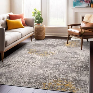Rugshop Carpet World Prague Distressed Abstract Area Rug Dining Room Rug 5x7 Rug - Picture 1 of 11