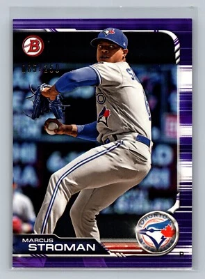 2019 Bowman MARCUS STROMAN #40 Purple Parallel /250 Yankees - Image 1 of 2