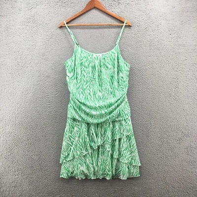 Mini Vestido Solero Diane Von Furstenberg para Mujer XXL Verde Malla Tirantes Acanalado Foto 1 de 4