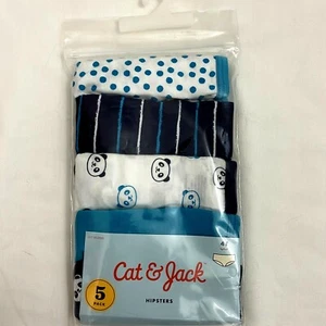 Paquete de 5 calzoncillos para niñas pequeñas Cat & Jack Panda estampado mixto hipster talla 4T nuevos - Imagen 1 de 6