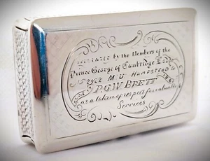 Early Victorian Silver Masonic Presentation Snuff Box Later inscription 1845 - Picture 1 of 16
