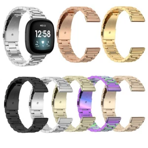 Band Strap Bracelet For Fitbit Versa 4/3/Sense 2/Sense Stainless Steel Metal - Picture 1 of 35