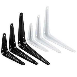L Floating Shelf Brackets Heavy Duty Support shaped black white Hardware Tools - Picture 1 of 12