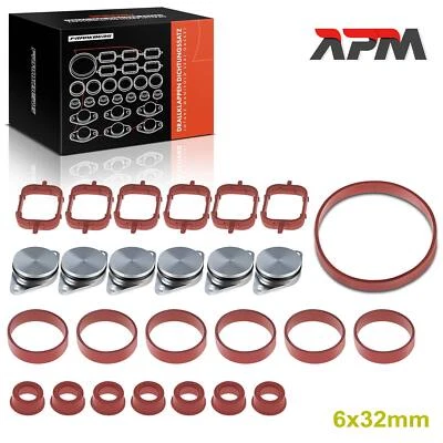 Drallklappen Ansaugbrücken Dichtungssatz 6x32 mm für BMW 3ER E46 E90 E39 E60 X3