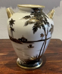 Gorgeous Hand Painted Nippon 1930s-40s Handled Vase - Picture 1 of 7