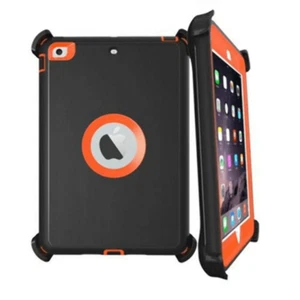 Heavy Duty Shockproof Case Cover w/Stand for iPad Mini 1, 2, 3 BLACK/ORANGE - Picture 1 of 1