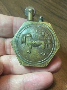 WW1 Propaganda Trench Art Lighter Picklehaube Helmet with Dog - Picture 1 of 7