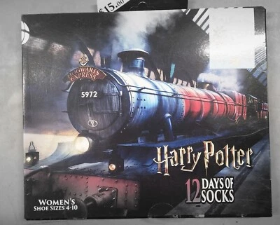 Harry Potter 12 Days Of Socks Woman’s Shoe Sizes 4–10 New Hogwarts NEW! - Image 1 of 2