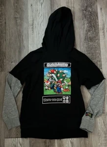 Super Mario “Here we go!” Long-Sleeve Pullover Hoodie - Picture 1 of 4