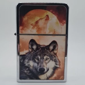 Giant windproof lighter with gorgeous art - WOLVES - Picture 1 of 7