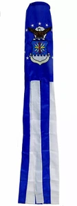60" AIR FORCE Flag Windsock | Embroidered Stars, Patriotic Hanging Decoration - Picture 1 of 2
