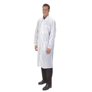 Cappotto da laboratorio Condor 4TWD6 uomo medio bianco con gessato nero colletto - Foto 1 di 3
