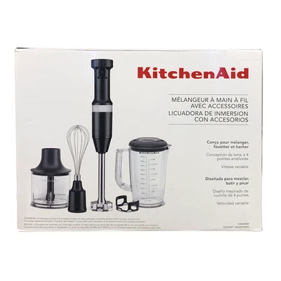KitchenAid Stabmixer mit Kabel und variabler Geschwindigkeit und Zubehör, 6-teiliges Set - Bild 1 von 2