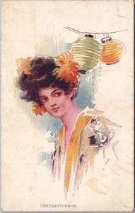 Kimono/Linternas "CRISANTEMO" "CRISANTEMO" Moda BONITA DAMA c1900 - Imagen 1 de 2