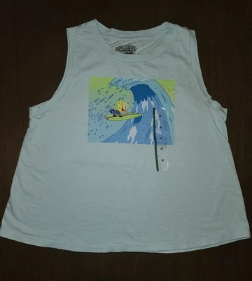 PANTALONES CUADRADOS BOB ESPONJA AZULES SIN ETIQUETAS PARA MUJER TALLA M Foto 1 de 2