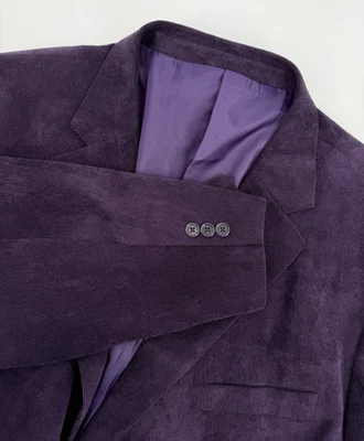 Abrigo Deportivo Pana Para Hombres 58 Púrpura Blazer Chaqueta Dos Botones Vacaciones Colorido Foto 1 de 4