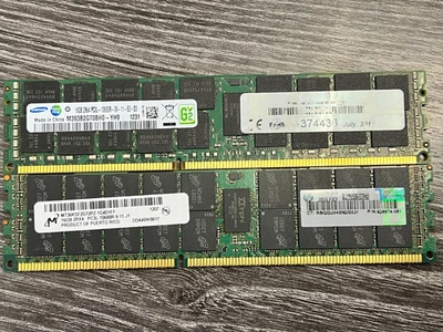 RAM 2x16GB 2Rx4 PC3L-10600R-9 ECC REGISTERED - Image 1 of 3