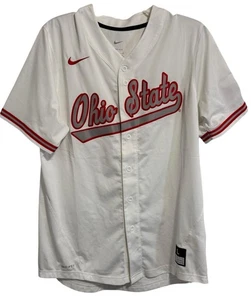 Nike Dri Fit Ohio State Buckeyes Replica Baseball Trikot Gr. Large weiß - Bild 1 von 7