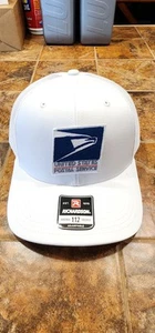 Custom Made USPS Snapback WHITE / WHITE Cap ..Choice Logo - Picture 1 of 6