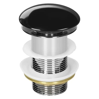 Keramik Ablaufgarnitur für Waschbecken ohne Überlauf Ventil Pop Up Waschtisch - Bild 1 von 4