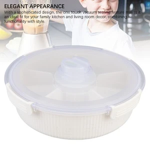 Electric Vacuum Serving Tray Multi Compartment Vacuum Divided Snack Serving Tray - Picture 1 of 24