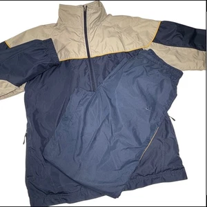 Vintage Nike Track Suit Mens M Blue Gray Windbreaker 2 Piece Jacket Pant Set Y2K - Picture 1 of 16
