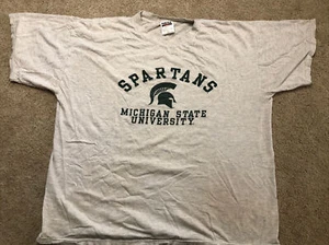 Vintage Tultex Michigan State Spartans T-Shirt University Seal 2XL gray - Picture 1 of 10