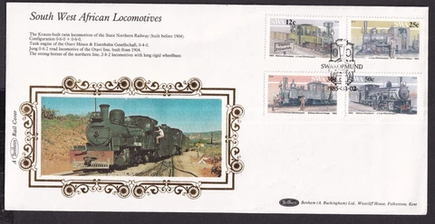 1985  SOUTH WEST AFRICA  -  SOUTH WEST AFRICA RAILWAYS SET ON FDC Cover