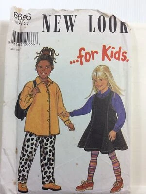 New Look 6656 VTG Sewing Pattern KIds Jumper Shirt Paints  Size 2 3 4 5 6 7 - Image 1 of 4