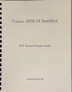 Canon AF35 M SureShit (Nachdruck) SPT Journal Reparaturanleitung *kostenloser Versand* - Bild 1 von 2