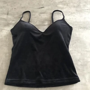VTG 90s Y2K Energie Top Medium Velvet Cami Whimsigoth Fairy Grunge Goth Rave - Picture 1 of 6