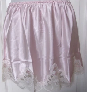 Shadowline Rochelle Satin 15" half slip Size 2X Blush Style 47075 Lace trim - Picture 1 of 2