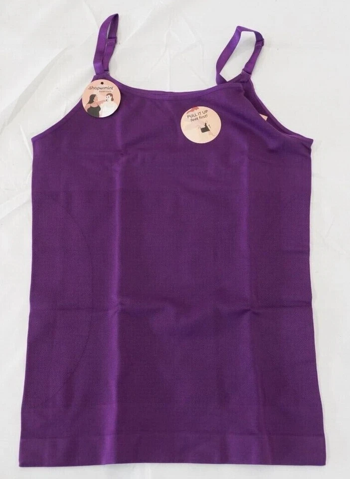 Shapermint Essentials All Day Every Day Scoop Neck Cami- Purple- Large-