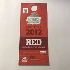 Tostitos Fiesta Bowl NCAA Football Game Parking Pass Red Area Jan 2 2012