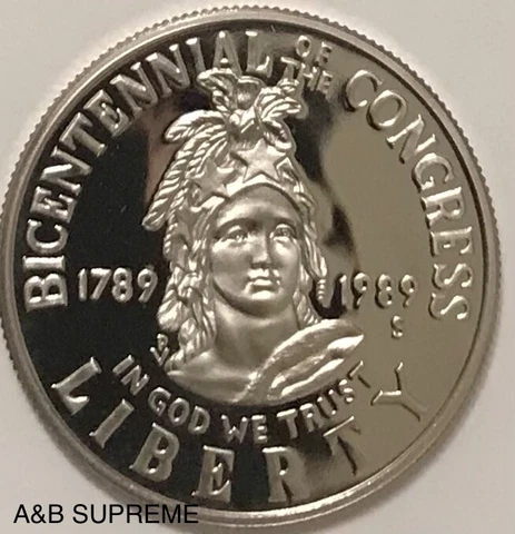 1989 S Congress Bicentennial Commemorative Half Dollar Clad Gem Proof Cover