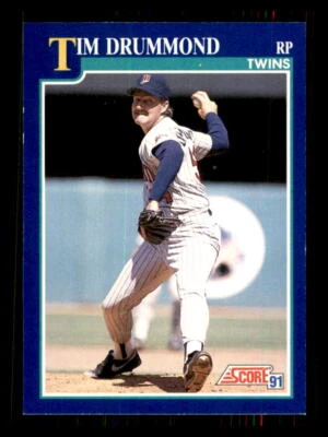 1991 Baseball Score Tim Drummond Minnesota Twins #76 - Image 1 of 2