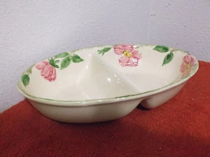  VINTAGE FRANCISCAN DIVIDED OVAL SERVING BOWL in DESERT ROSE PATTERN..#1 - Picture 1 of 5