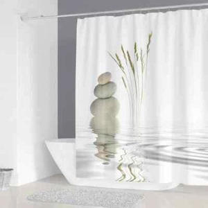Printed Shower Curtain Washable Curtain with Hook Bathroom Decorative Curtain - Picture 1 of 39