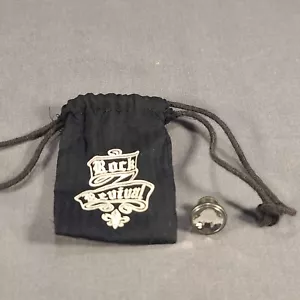 Rock Revival Replacement Button Metal Silver Rhinestone Screw On w/ Pouch - Picture 1 of 4