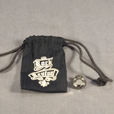 Rock Revival Replacement Button Metal Silver Rhinestone Screw On w/ Pouch - Image 1 of 4