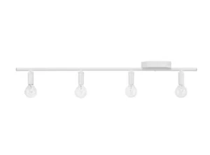 Globe Electric Fixed Track Lighting Kit 2.4' 4-Light Dimmable Slim Matte White - Picture 1 of 4