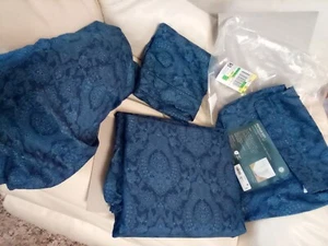 JC Penny Twin Sheet Set New Except one Piece Poly Blue - Picture 1 of 6