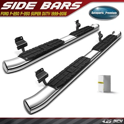 4.25" Chrome S/S 304 Side Step Bars for Ford F-250 F-350 Super Duty Extended Cab - Image 1 of 4