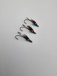 3 Salmon Flies The Low Water Blue Charm Doubles. - Picture 1 of 4