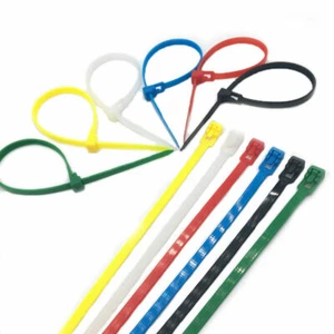 Reusable Releasable Zip Cable Tie Wraps Ratchet Ties Wire Banding Color Plastic - Picture 1 of 6